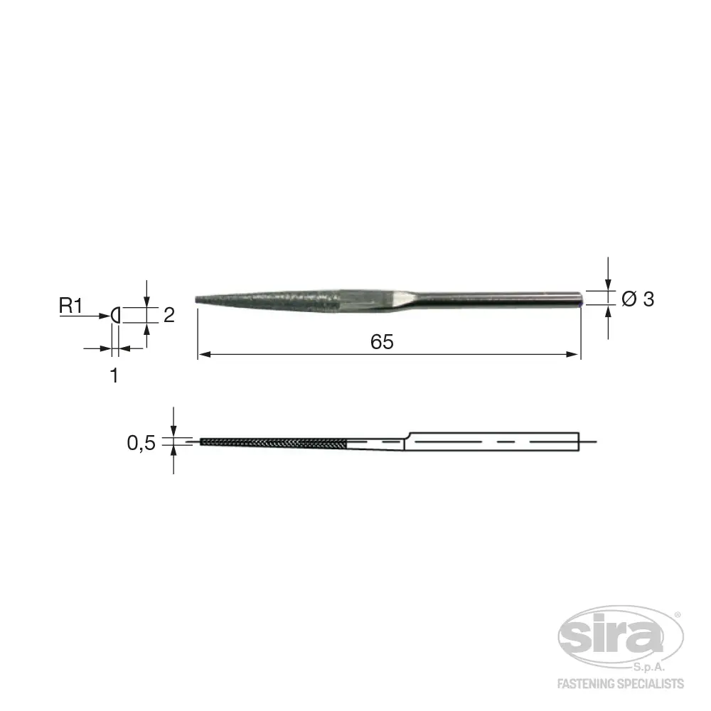 SIRA-SpA-lappatore-lima-diamantata-semi-tonda Lima diamantata per lappatori MAH - immagine 1