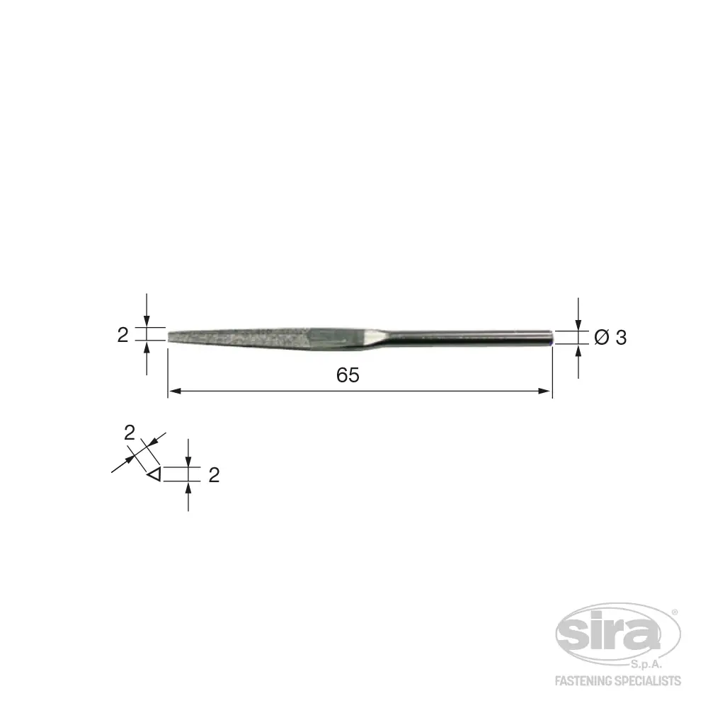 SIRA-SpA-lappatore-lima-diamantata-triangolare Lima diamantata per lappatori MAH - immagine 1
