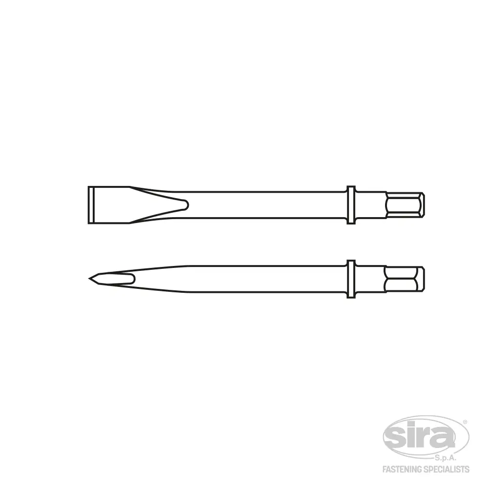 SIRA-SpA-martelli-scalpellatori-scalpello-piatto-stretto Scalpello piatto stretto - immagine 1