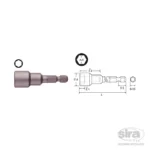 Bit attacco 1/4" HEX-E6,3 B35