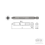 Bit attacco 1/4" HEX-E6,3 B35
