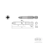 Bit attacco 1/4" HEX-E6,3 B35