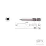 Bit attacco 1/4" HEX-E6,3 B35