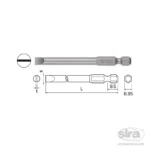Bit attacco 1/4" HEX-E6,3 B35