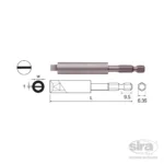 Bit attacco 1/4" HEX-E6,3 B35
